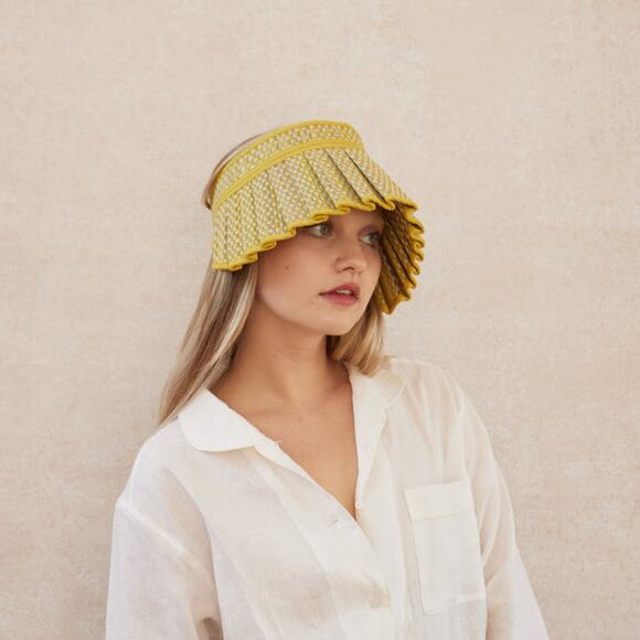 Lorna Murray x Kelly Rutherford Cappuccina Cannes Sun Visor Size Med NWT - Picture 11 of 11